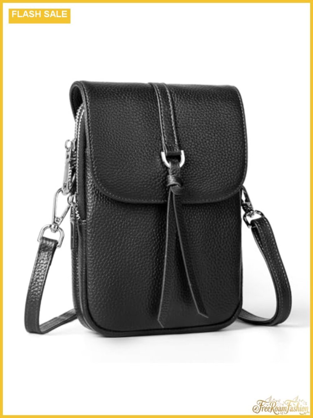 Genuine Leather Small Crossbody Bag RFID Phone Purse Adjustable Strap